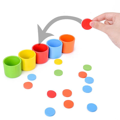 Gobelets d'apprentissage des couleurs Montessori - Meilleurs jouets Montessori