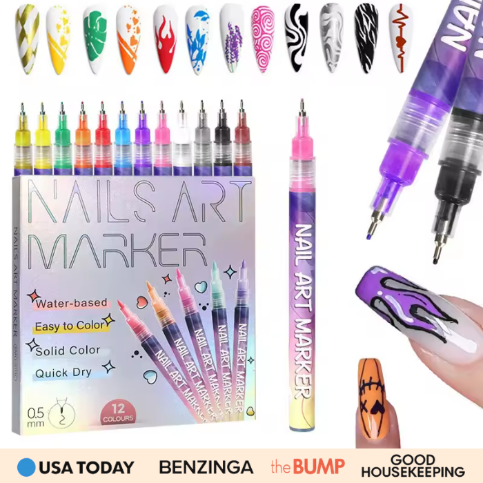 Stylos de Nail Art MagicMani™ - Créativité Rapide et Sans Salissures pour Enfants