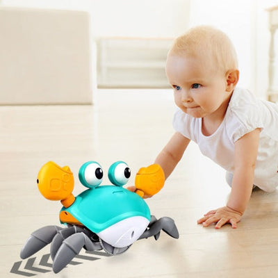 Jouet interactif rampant Fidtoy pour bébé avec lumières, musique, rechargeable par USB, pour le temps sur le ventre