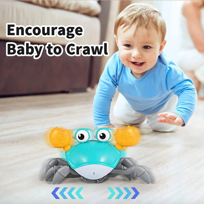 Jouet interactif rampant Fidtoy pour bébé avec lumières, musique, rechargeable par USB, pour le temps sur le ventre
