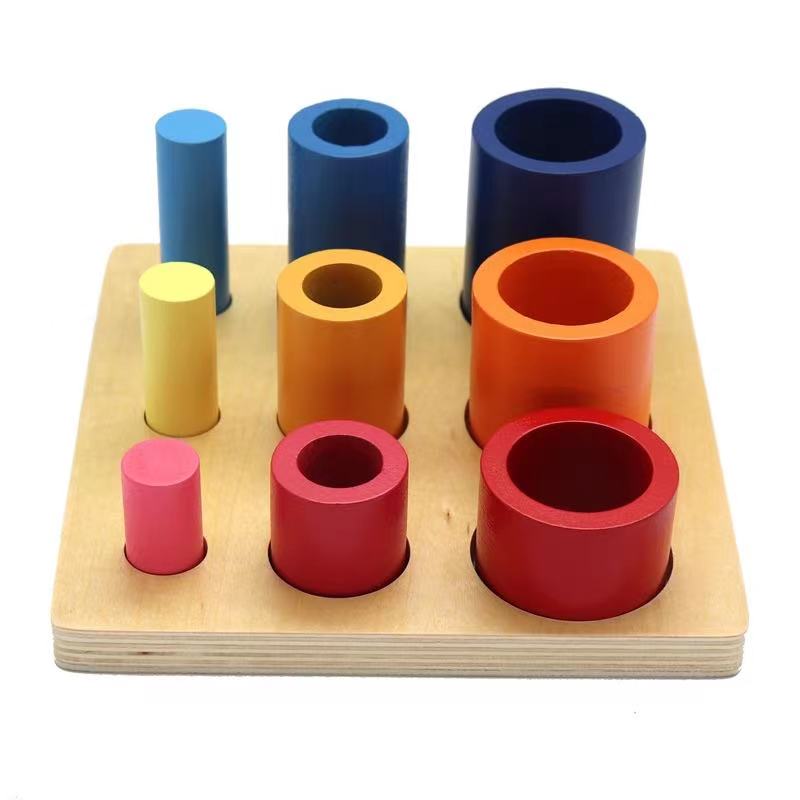 Mejor escalera cilíndrica de madera Montessori - Juguetes de motricidad fina
