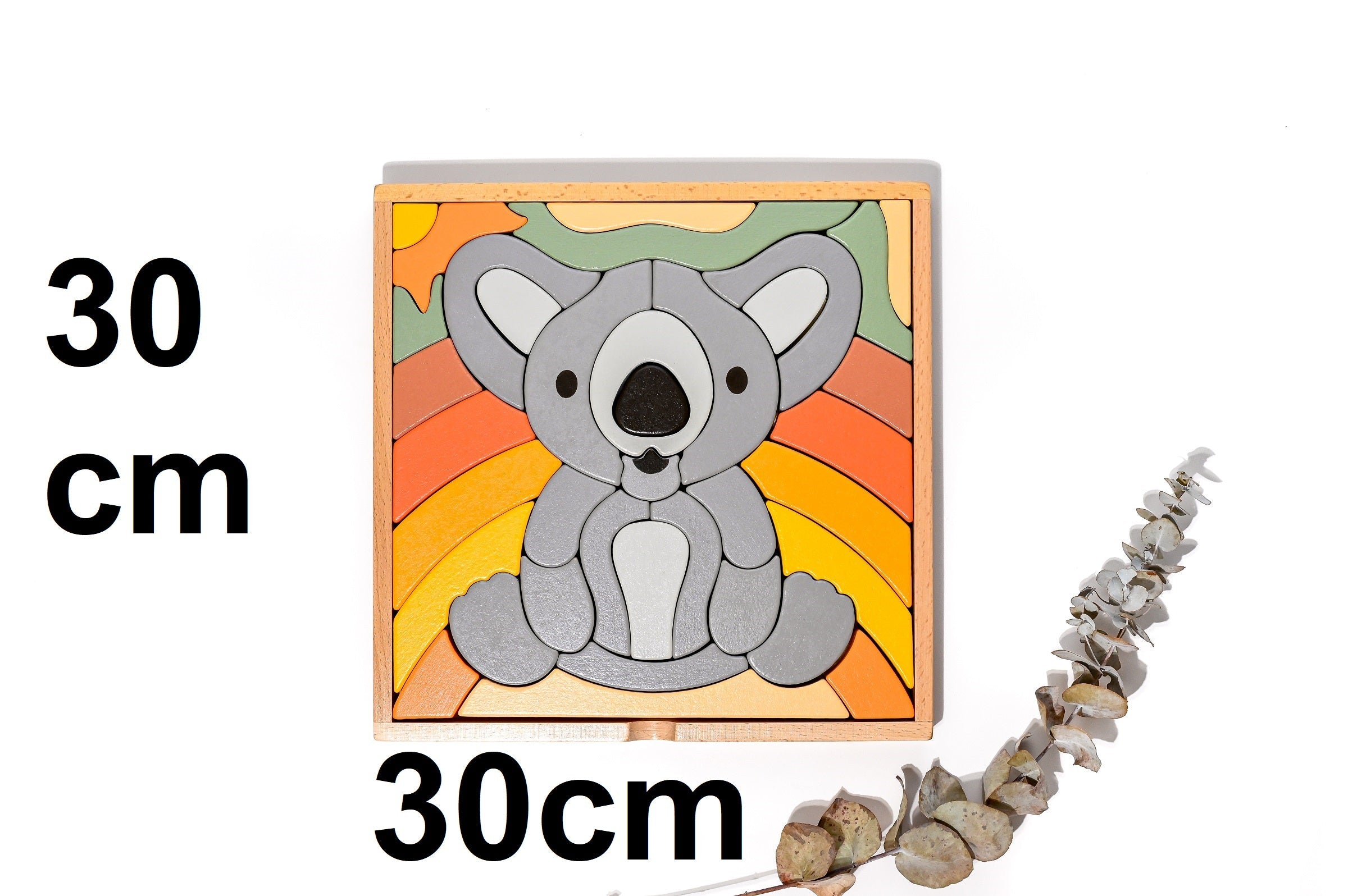 Kirra le koala : Puzzle abstrait de blocs de construction / Décoration d'intérieur