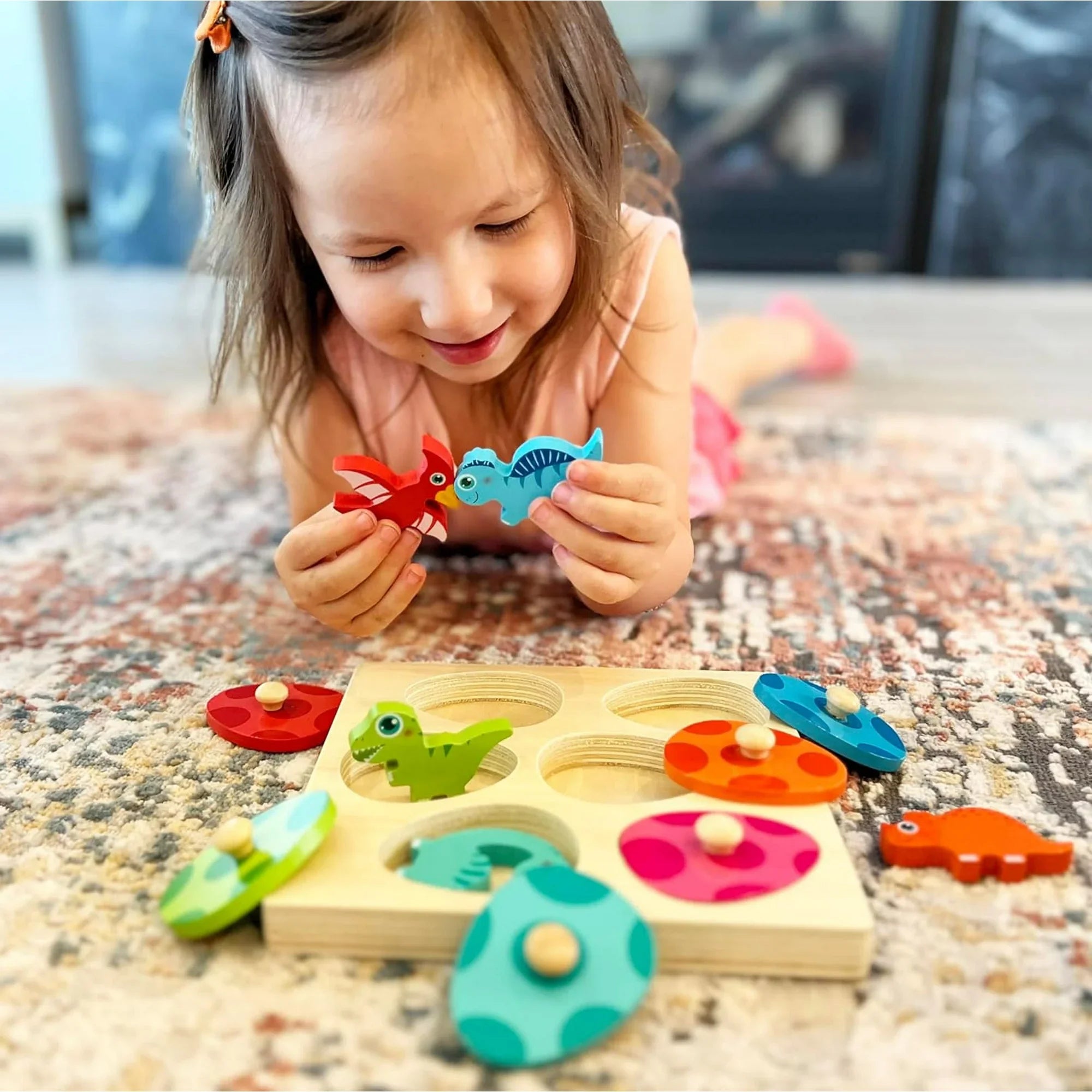 Fidtoy Dino Puzzle Éclosion et Association pour Tout-petits 2 ans et plus
