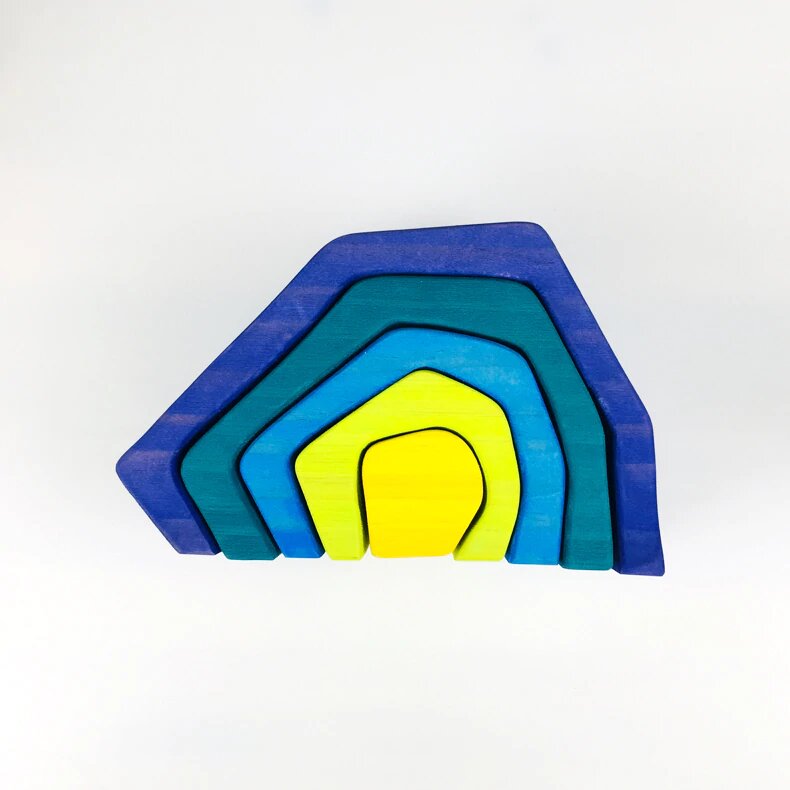 Fidtoy Earth Rainbow Jouet d'empilement en bois