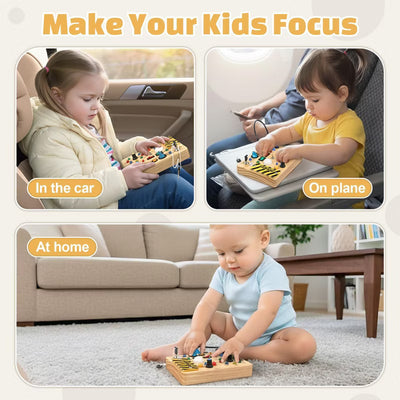 LED Montessori Busy Board - Sensory Learning Toy for Toddlers