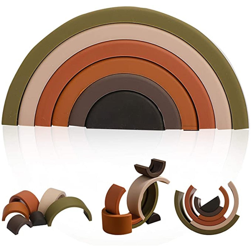 Arc-en-ciel empilable en silicone