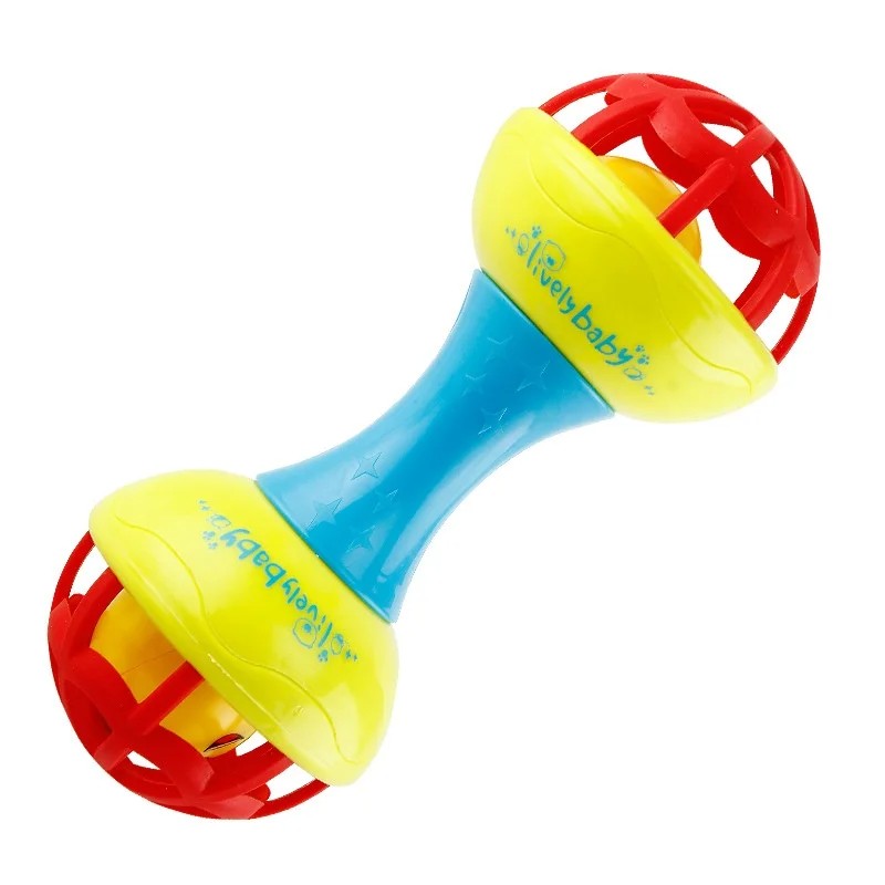 Fidtoy Baby Rattle Ball and Maraca Set Food Grade ABS Sensory Toy