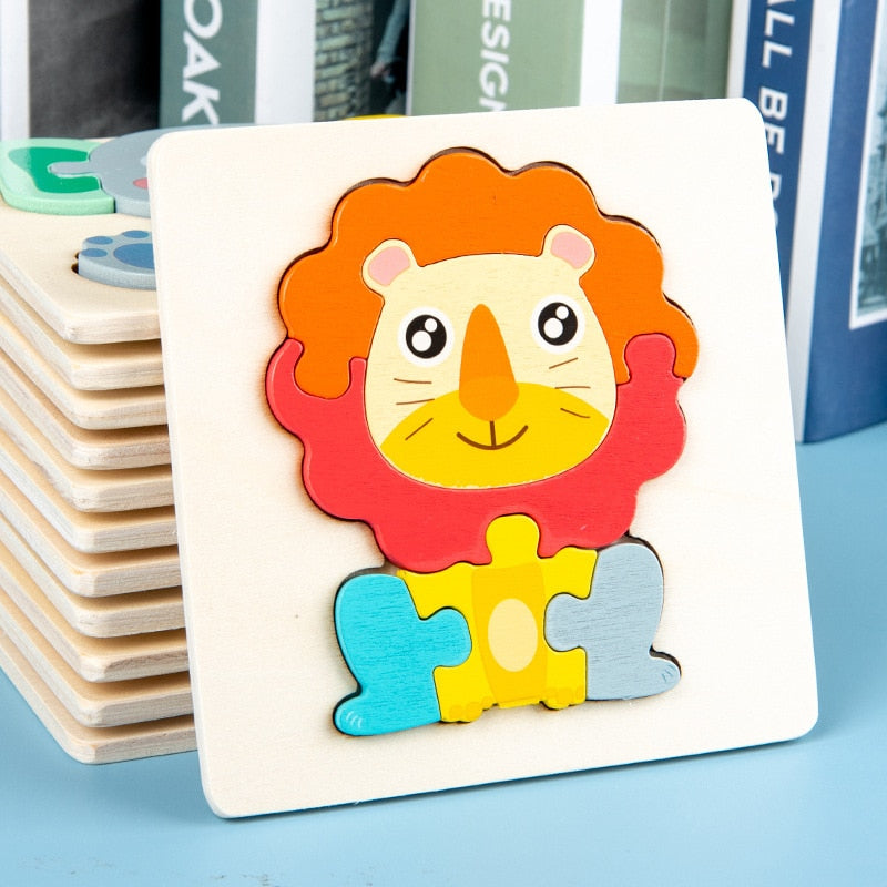 Fidtoy 6 Pack Wooden Puzzle Set Montessori Learning Toy