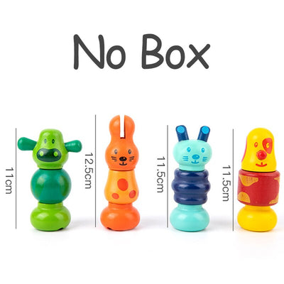 Juguetes Montessori DIY de montaje de tuercas y tornillos de animales