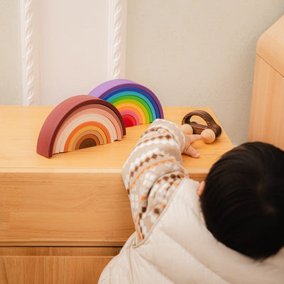 Arc-en-ciel empilable en silicone