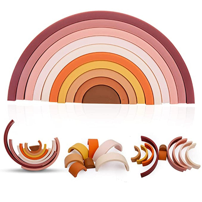 Arc-en-ciel empilable en silicone