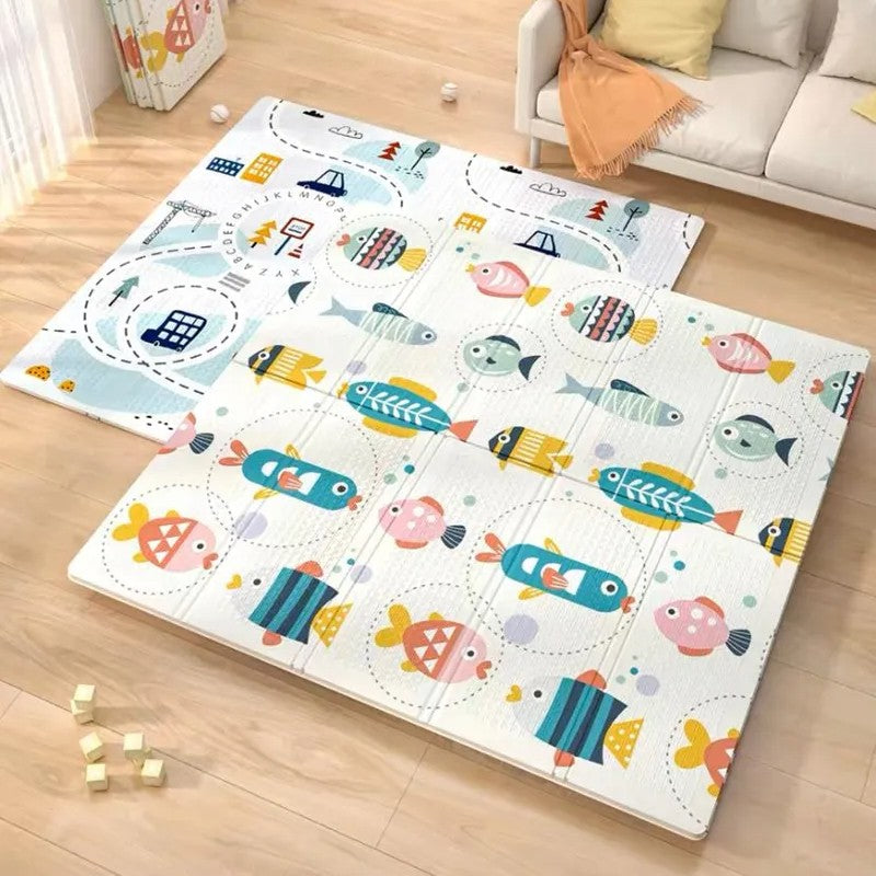 Fidtoy Baby Foam Play Mat Extra Large Dual-Sided Foldable Mat for Safe Crawling and Early Development