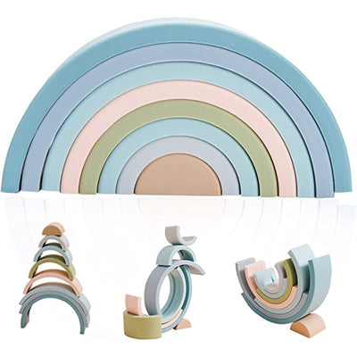 Arc-en-ciel empilable en silicone