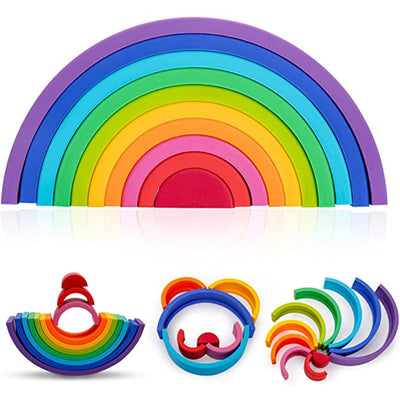 Arc-en-ciel empilable en silicone