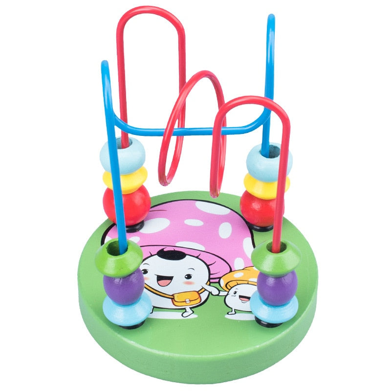 Fidtoy Wooden Stringing Beads Set for Toddlers | Montessori Fine Motor Skills Learning Toy