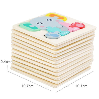 Fidtoy 6 Pack Wooden Puzzle Set Montessori Learning Toy