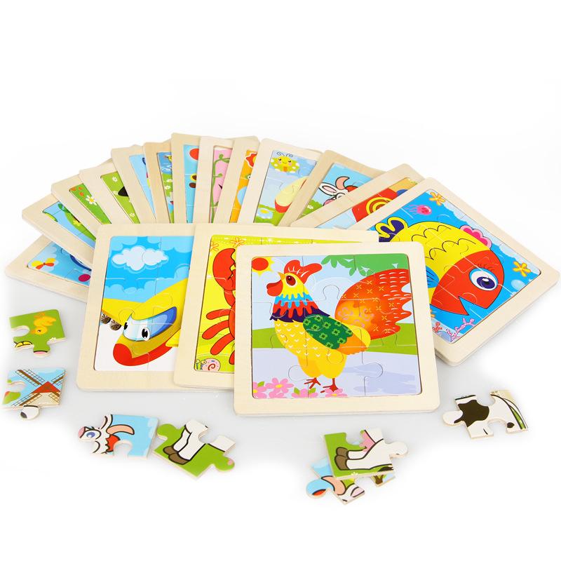 Set de 10 Puzles de Madera para Niños
