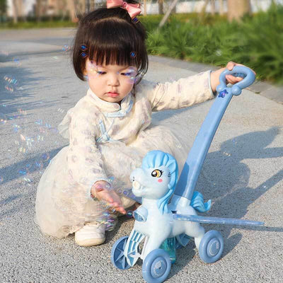 Fidtoy Pousse-Pousse Poney Machine à Bulles | Amusant et Coloré pour les Tout-petits en Extérieur