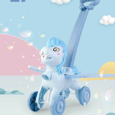 Fidtoy Pousse-Pousse Poney Machine à Bulles | Amusant et Coloré pour les Tout-petits en Extérieur