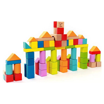 Fidtoy Juego de Bloques de Construcción de Madera de 80 Piezas, Juguete STEM con Alfabeto y Números
