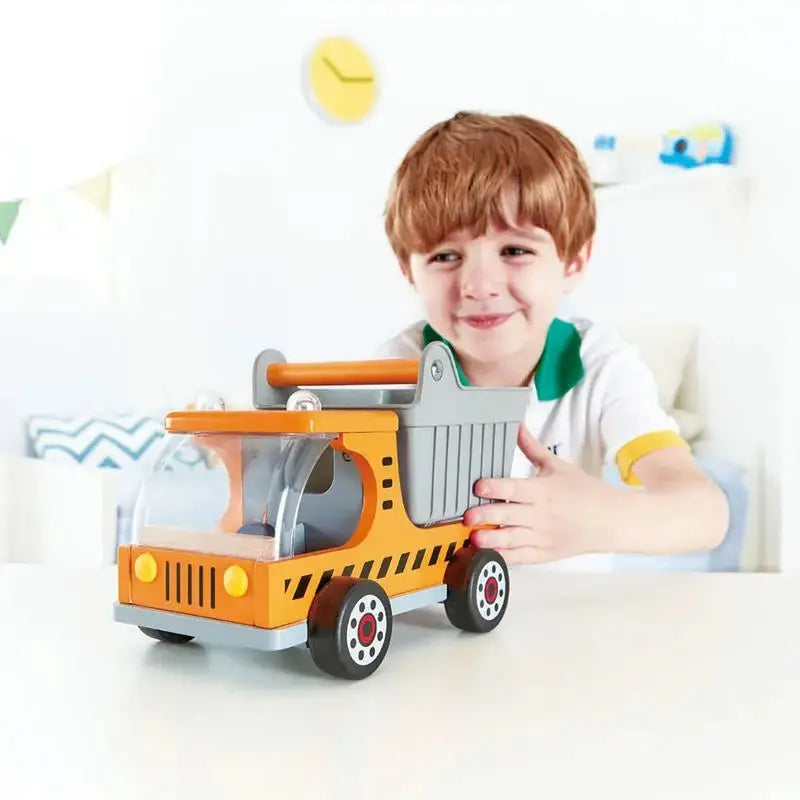 Fidtoy Wooden Dump Truck Toy Kids Construction Vehicle Playset