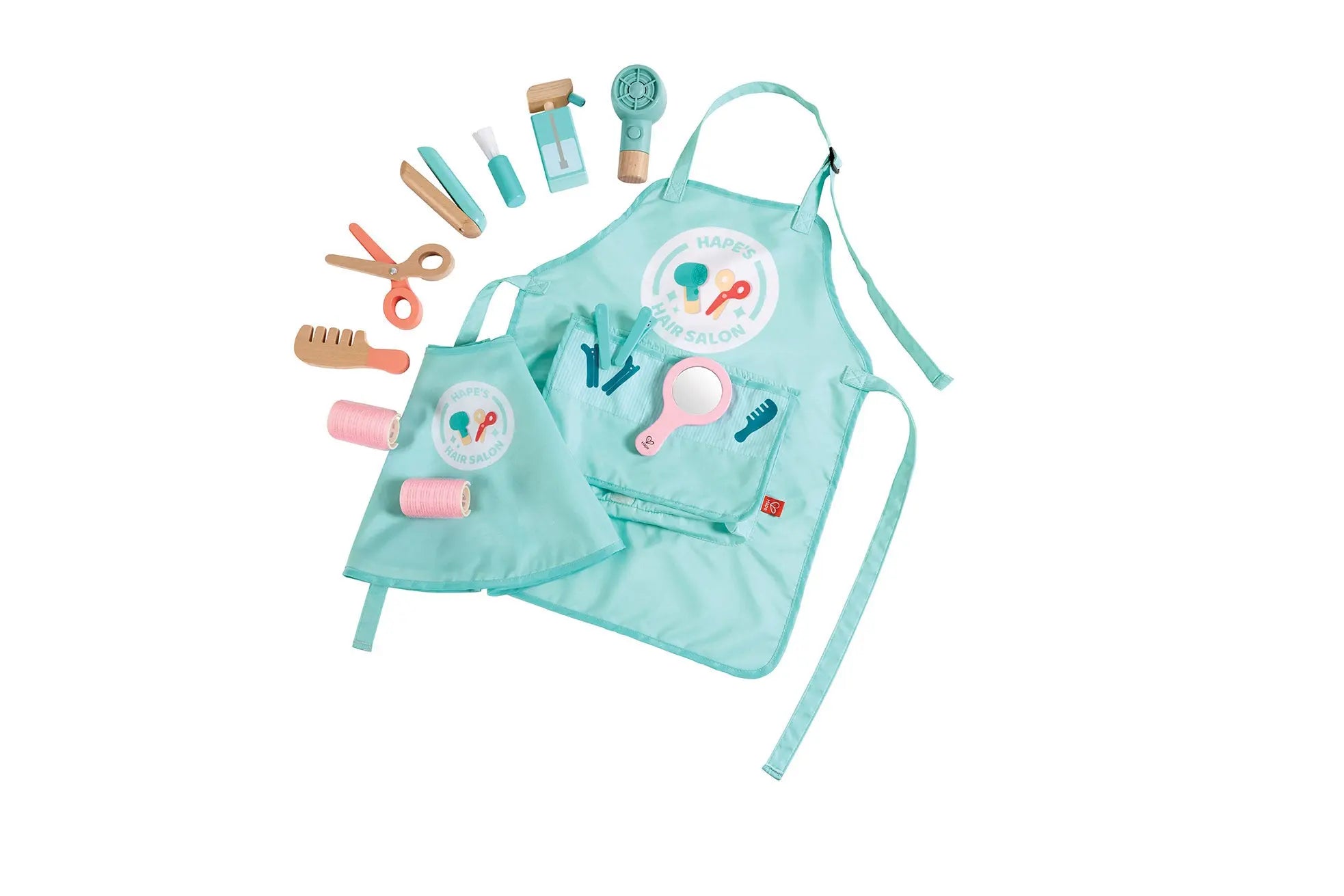 Fidtoy Juego de salón de peluquería de juguete con herramientas para secador de pelo