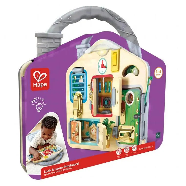 Fidtoy Montessori Tableau d'activités Occupé Verrouiller et Déverrouiller pour Tout-petits