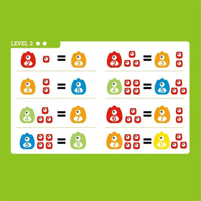 Jouet Fidtoy Monster Math Balance Scale pour enfants Jeu de comptage