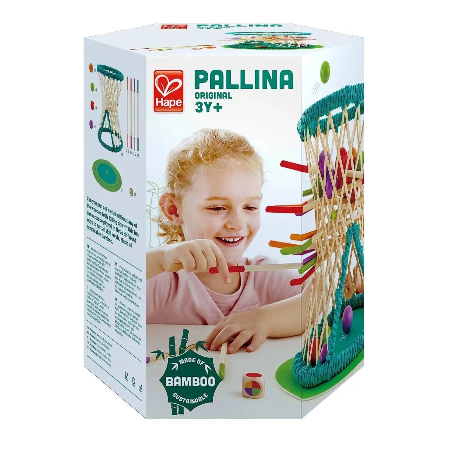 Juego de estrategia Fidtoy Bamboo Tumbling Ball para niños