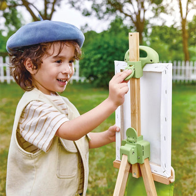 Fidtoy Set de Caballete de Bambú para Niños, Soporte de Dibujo Portátil