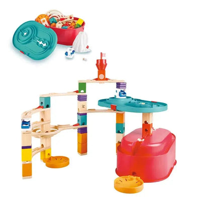 Fidtoy Juego de construcción de canicas de madera STEM