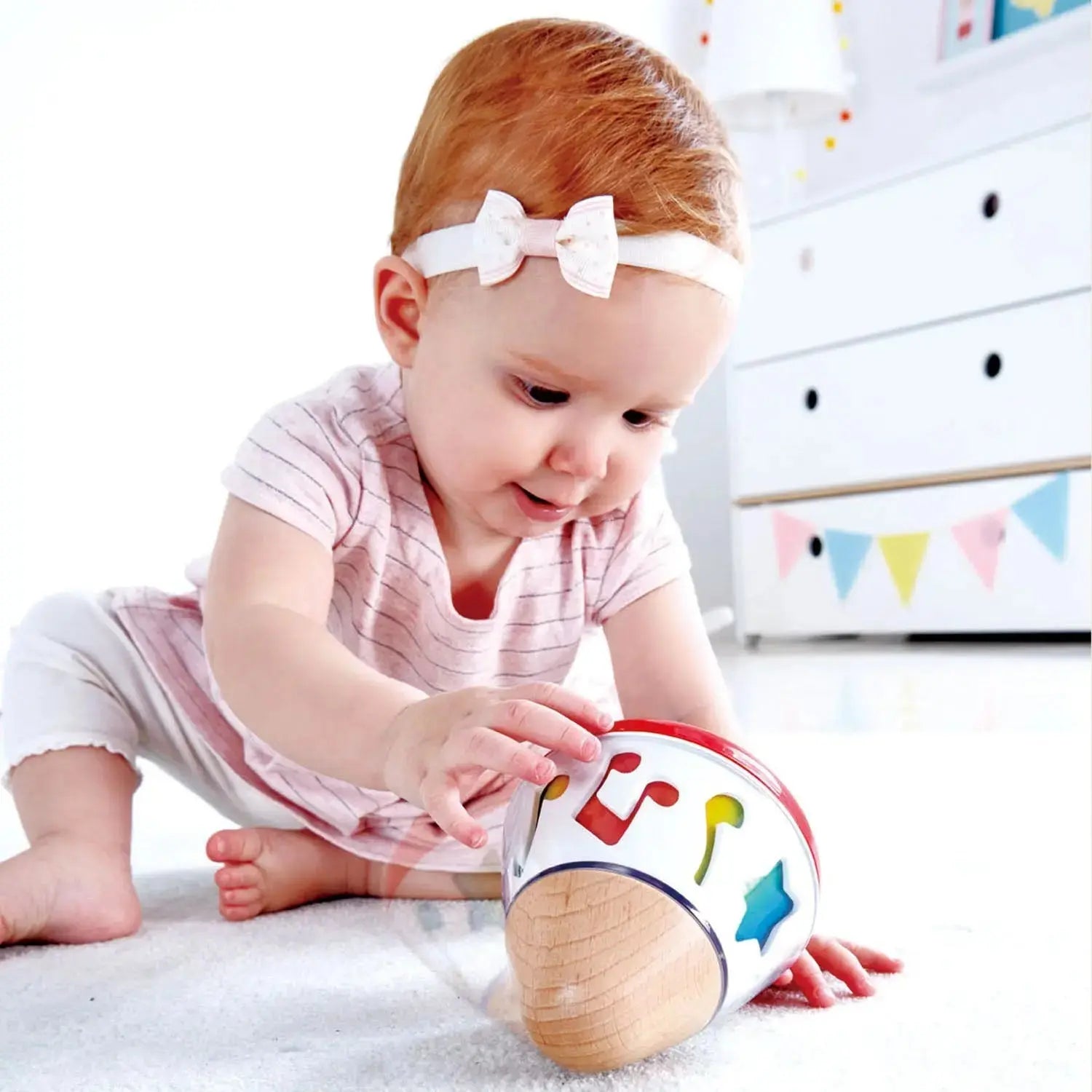 Fidtoy Juguete Caja de Música Giratoria de Madera para Bebés 0M+