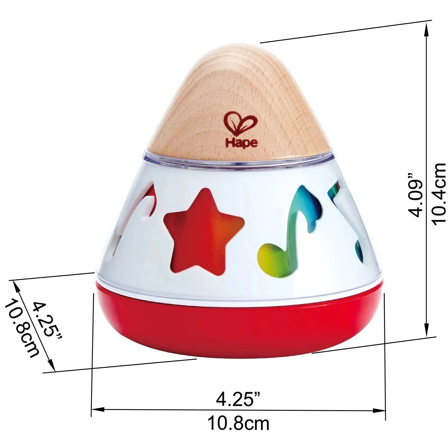 Fidtoy Juguete Caja de Música Giratoria de Madera para Bebés 0M+