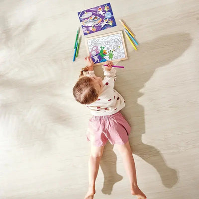 Fidtoy Space Adventure Puzzle y Juego de Colorear de 48 Piezas para Niños