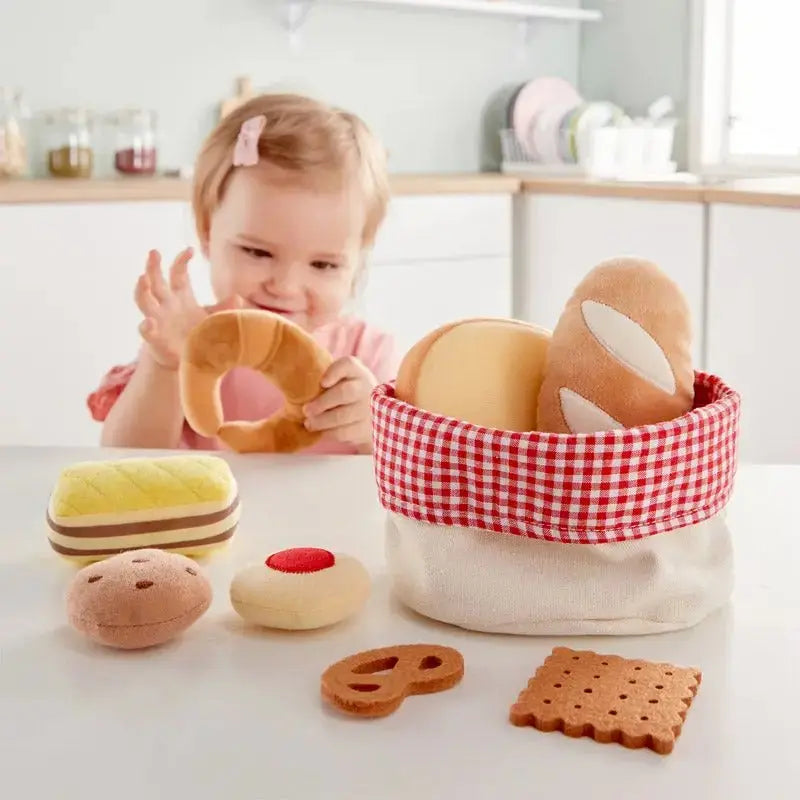 Fidtoy - Cesta de Juguetes para Panadería de Simulación, Juguetes de Comida Blanda para Niños Pequeños