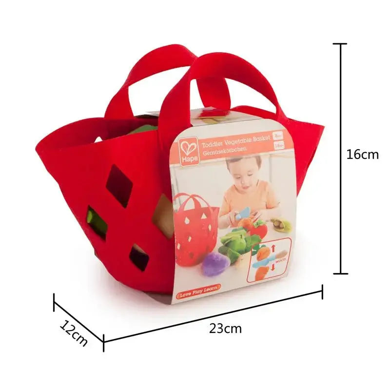 Fidtoy Juego de juguetes de cesta de verduras para juegos de imitación para niños pequeños de 18 meses en adelante