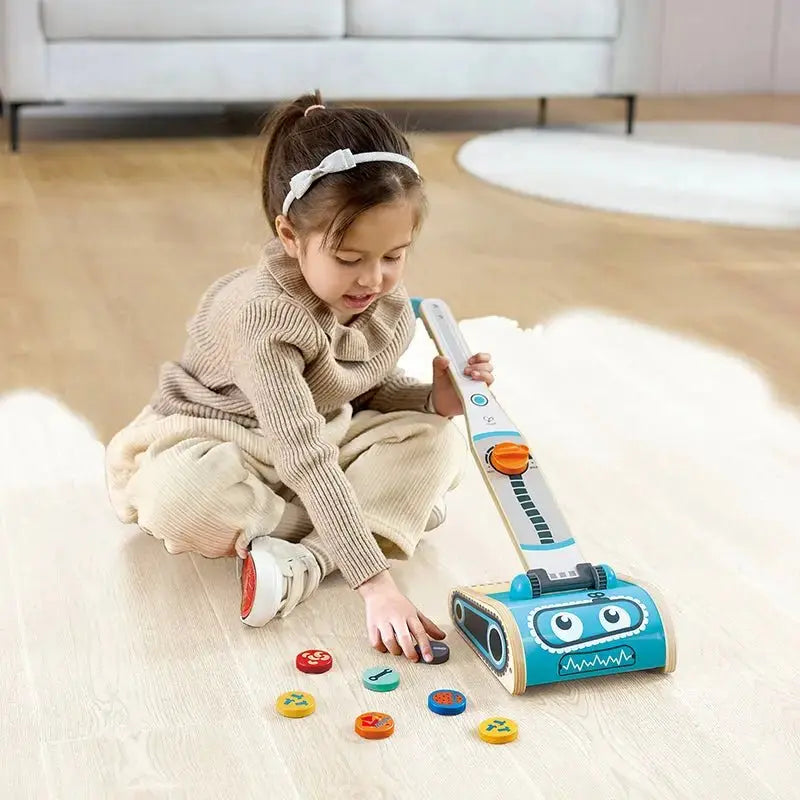 Fidtoy Aspiradora de juguete para juegos de imitación, juego de rol de limpieza para niños