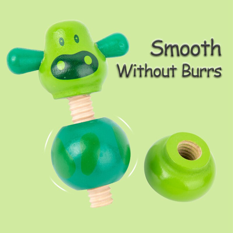 Juguetes Montessori DIY de montaje de tuercas y tornillos de animales