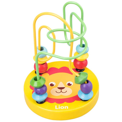 Fidtoy Wooden Stringing Beads Set for Toddlers | Montessori Fine Motor Skills Learning Toy