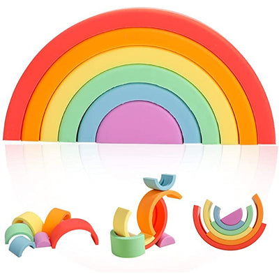 Arc-en-ciel empilable en silicone