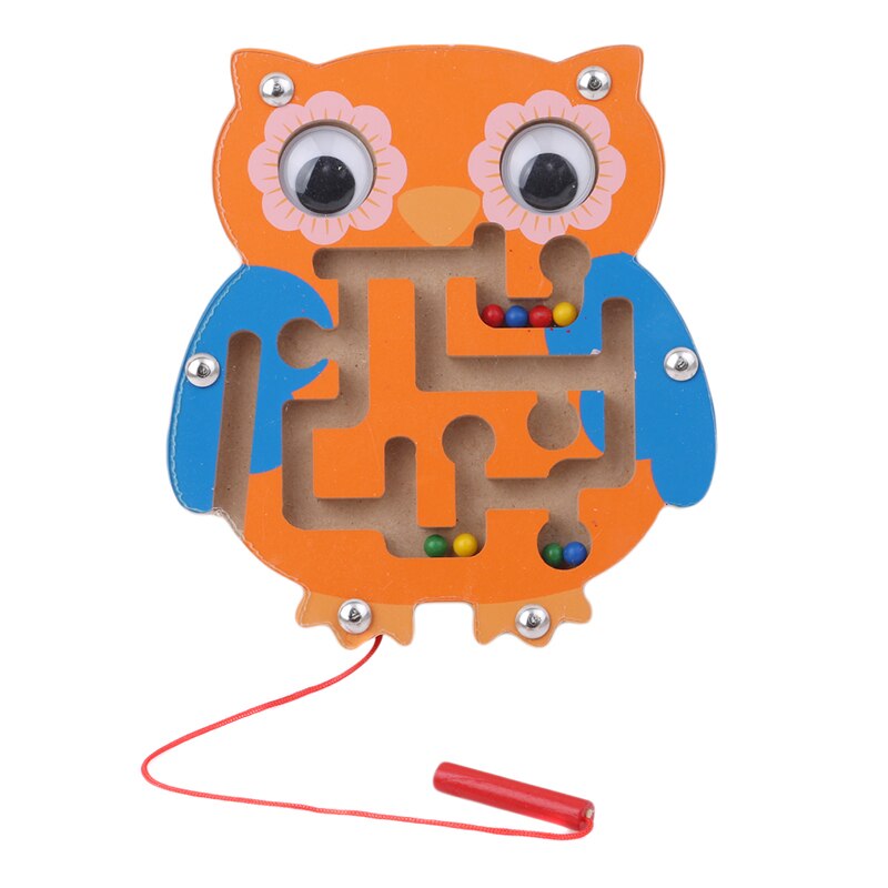 Fidtoy Wooden Magnetic Maze Toy for Toddlers – Montessori STEM Educational Puzzle for Hand-Eye Coordination, Fine Motor Skills, and Early Learning (6-24 Months)