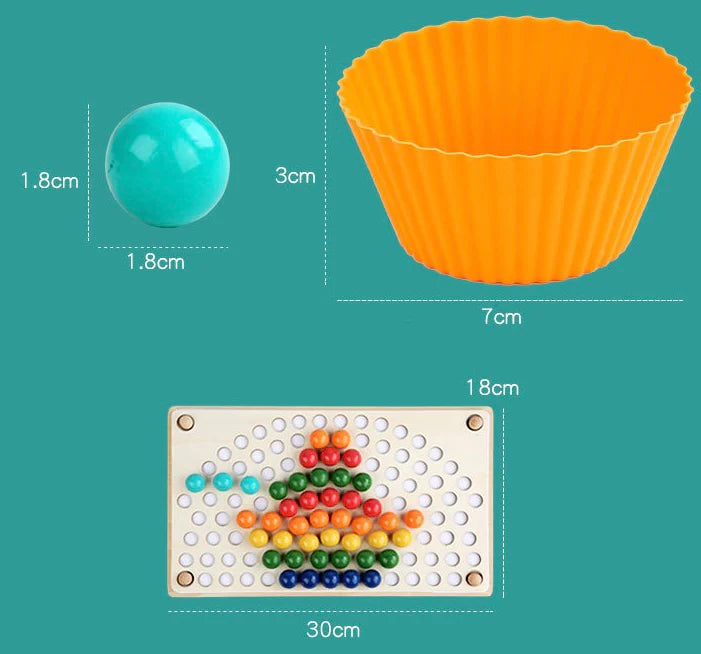Perles Montessori Arc-en-ciel Fidtoy