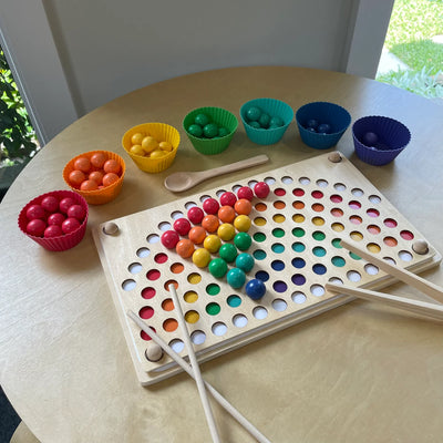 Perles Montessori Arc-en-ciel Fidtoy