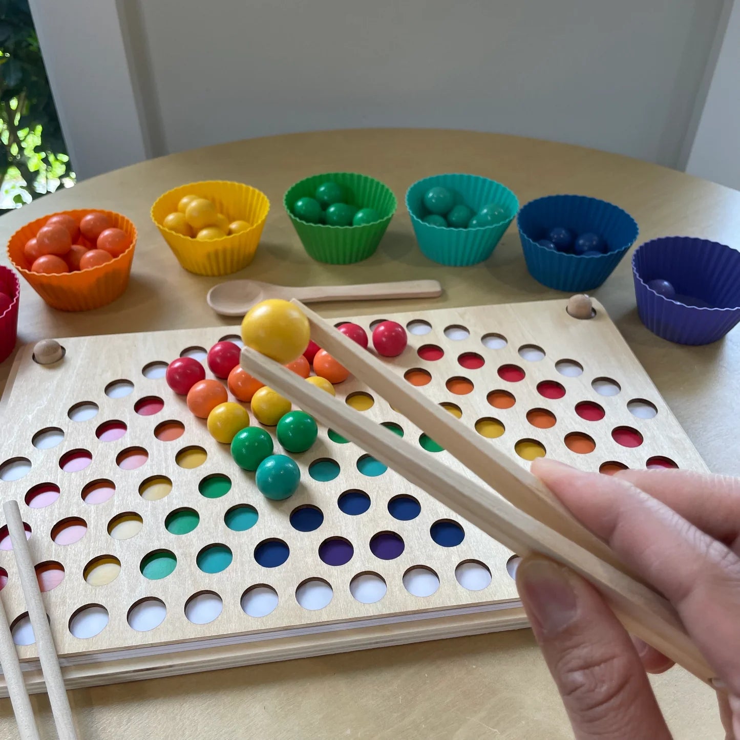 Perles Montessori Arc-en-ciel Fidtoy