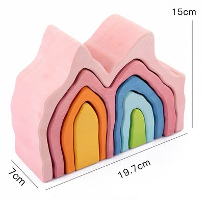 Bloques de madera apilables de la Gran Barrera de Coral para decoración de sala de juegos