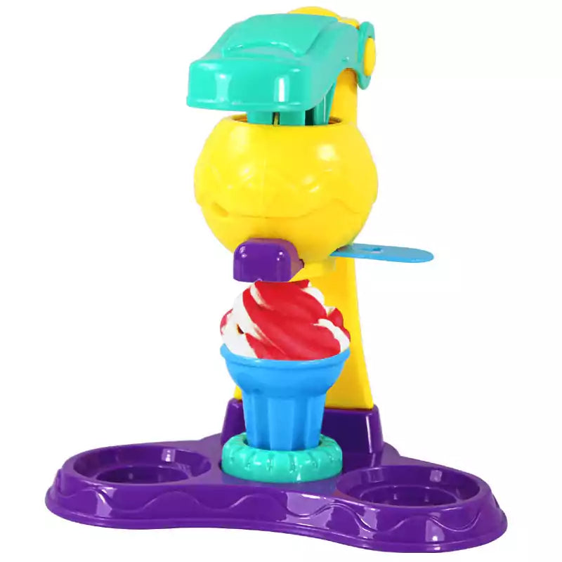 Fidtoy Play Dough Ice Cream and Cake Making Toy Set with Molds for Kids Arts Crafts