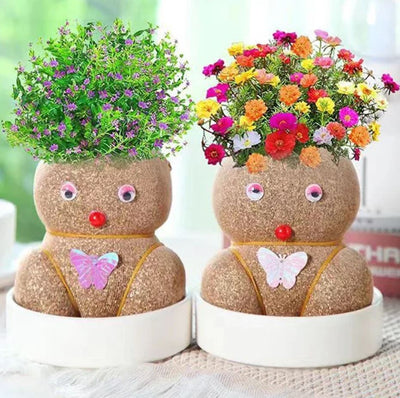 Muñeca de Planta de Interior con Flores