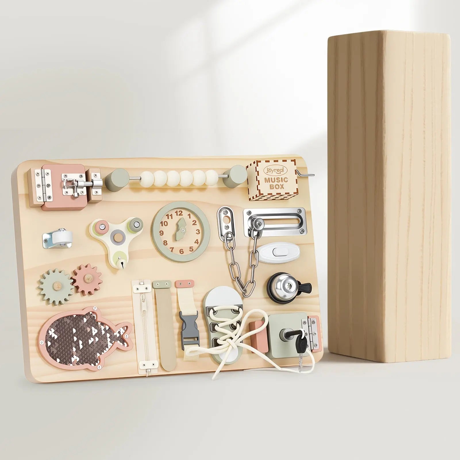 Montessori Busy Board for Kids | Interactive Wooden Sensory Toy