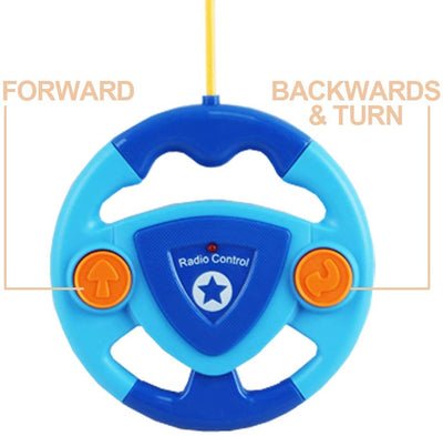 2 Poupées Télécommande Voiture de Dessin Animé pour Tout-Petits avec Lumière Musique Jouets de Voiture de Police RC Cadeau d'Anniversaire ou de Noël Idéal pour Enfants