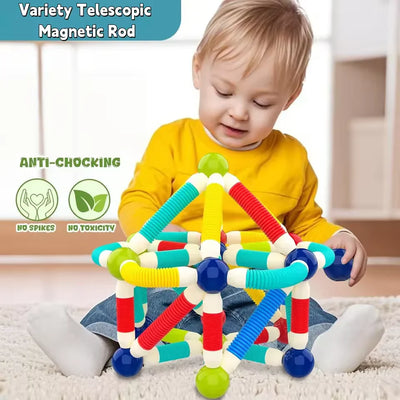 Pop Tube Bâtonnets Magnétiques Puzzle avec Personnage -158